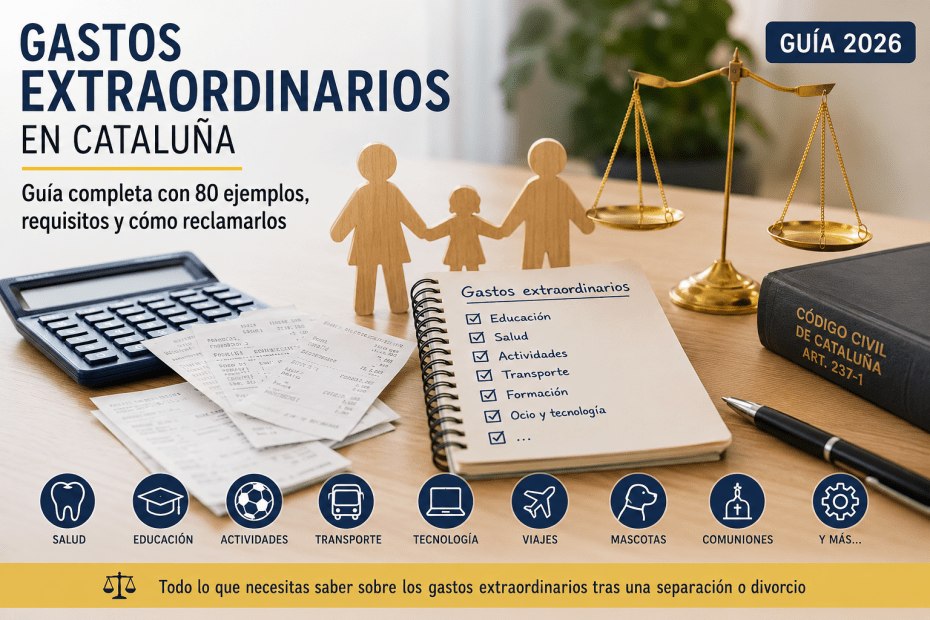 Guía sobre gastos extraordinarios de hijos en Cataluña tras una separación o divorcio